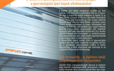Fűtési energiamegtakarítás gyorsmozgású ipari kapuk alkalmazásával